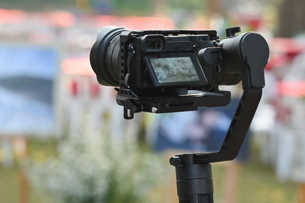 A camera filming the event.