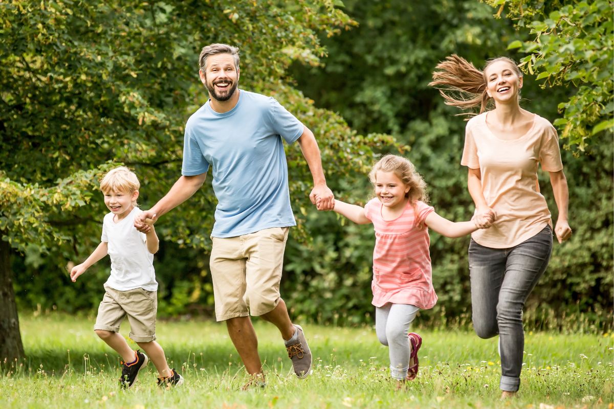 A family bonding at the park.