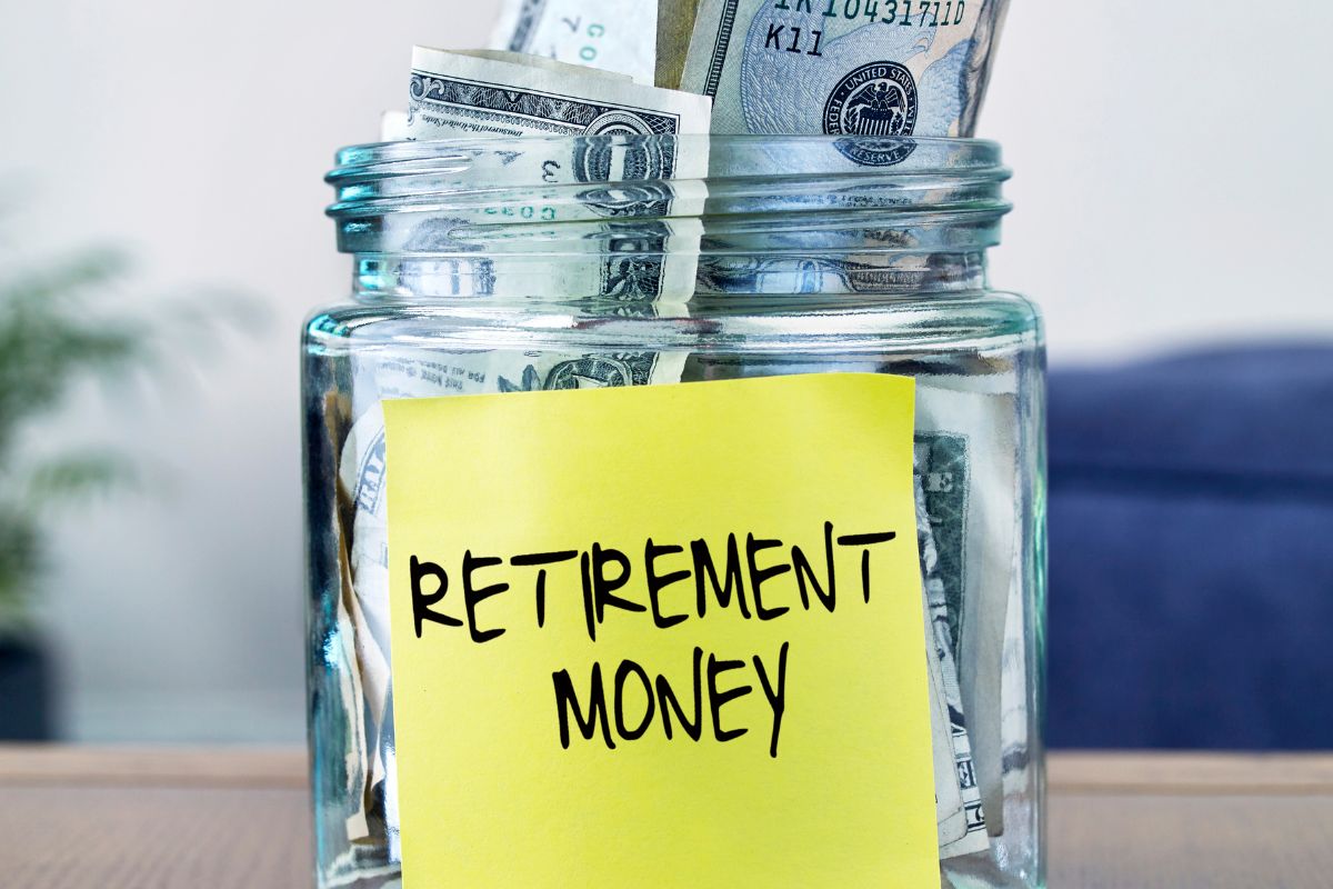 Picture of retirement money.
