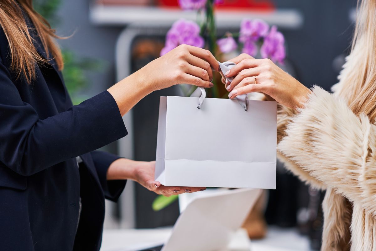 Picture of a woman shopping.