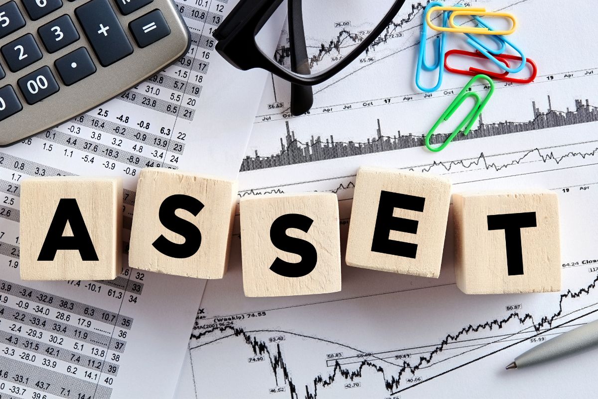 The photo shows asset wording.