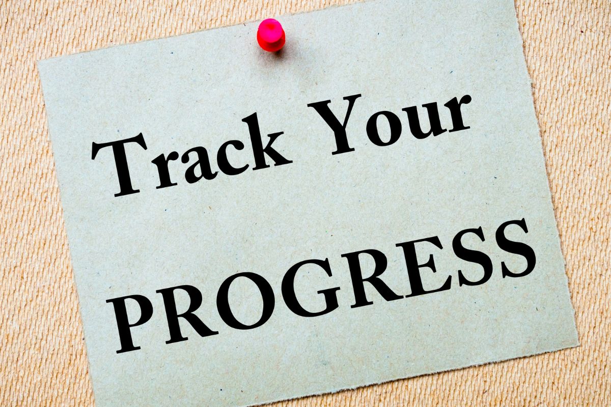 A paper with Track Your Progress wording.
