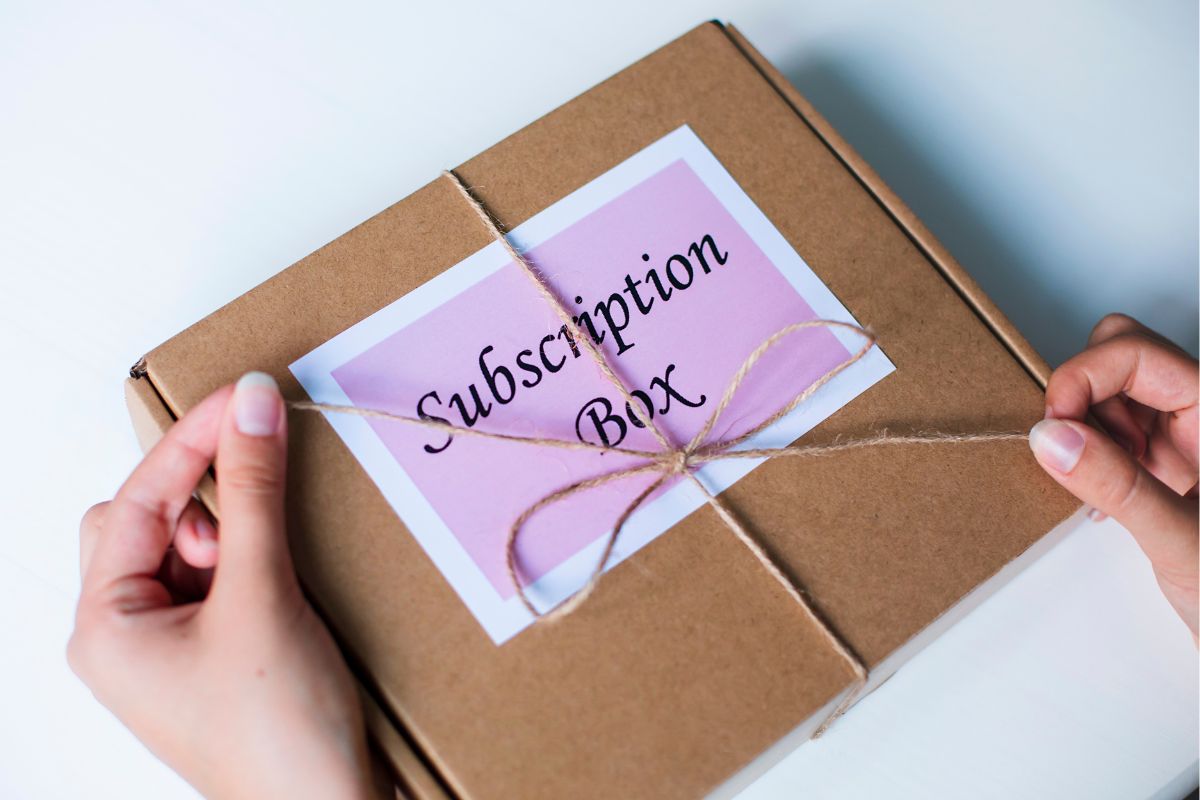 Image of a subscription box wrapping.