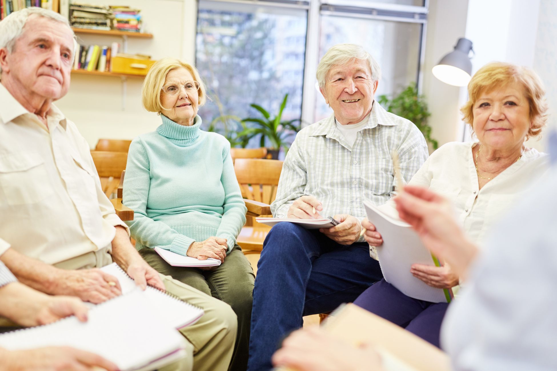 Image of seniors joining an organization.