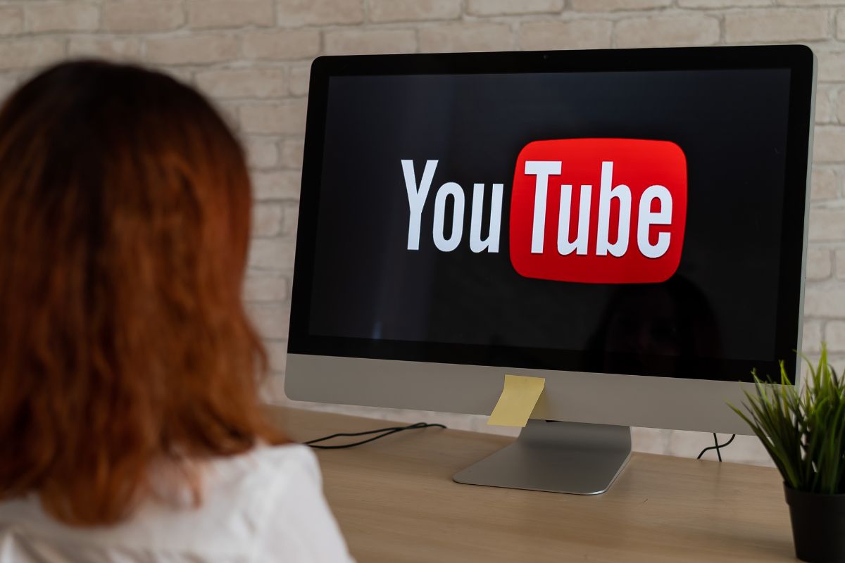 Image of a woman starting a YouTube channel.