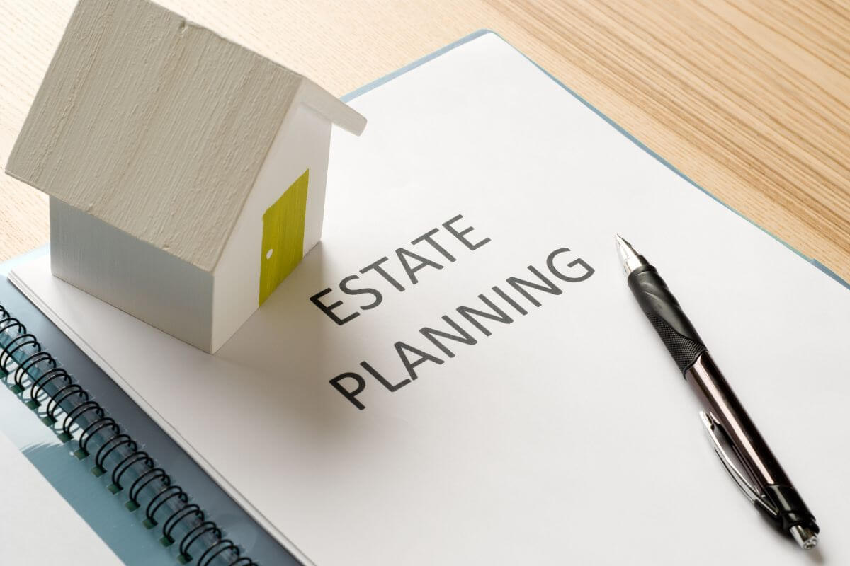 Image of a paper with estate planning wording.