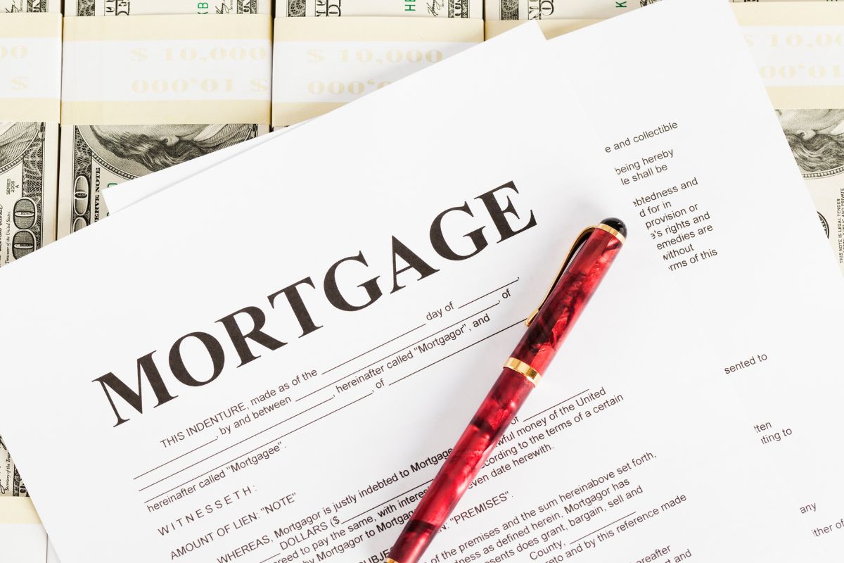 Photo of mortgage form.