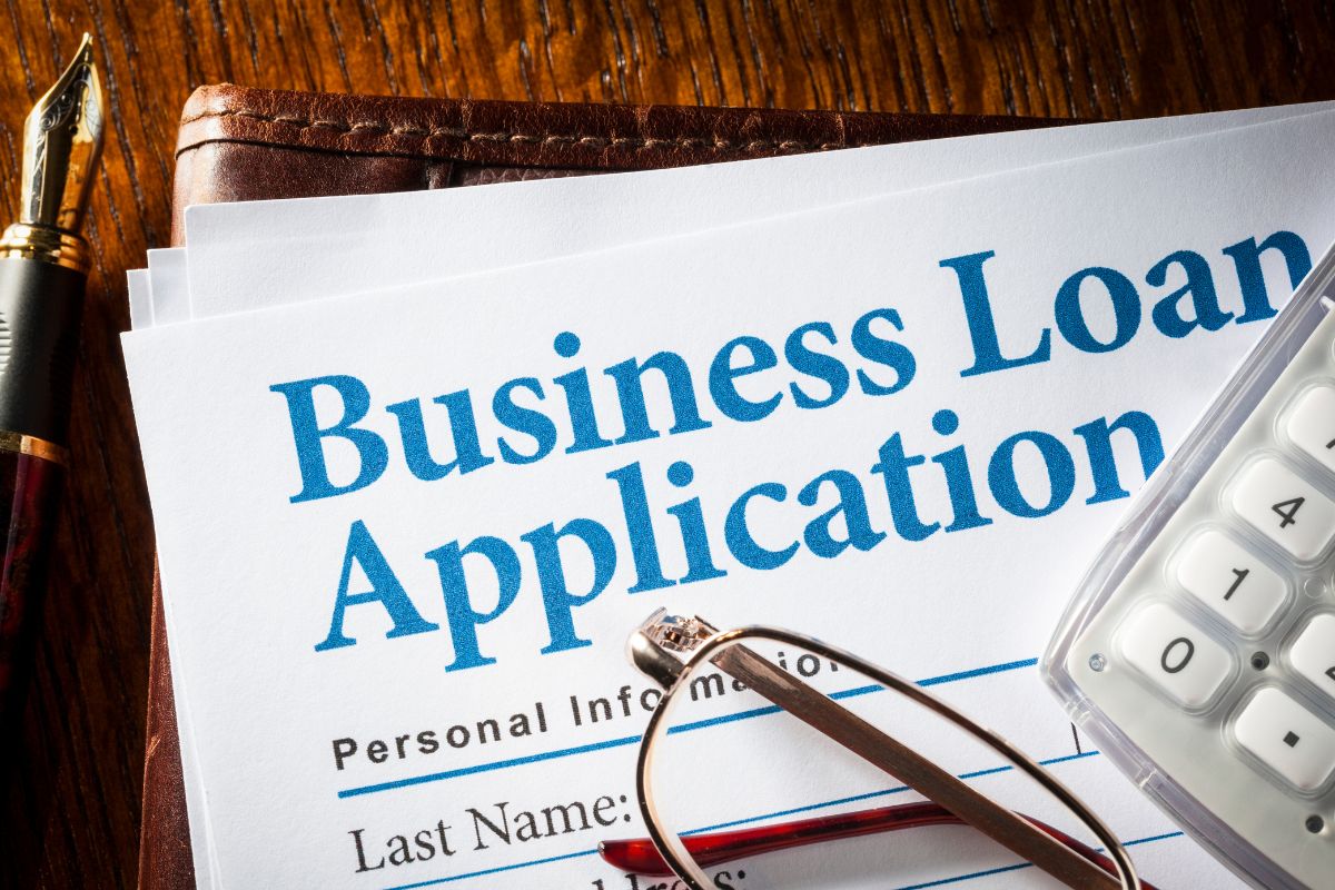 An image of a business loan application form.