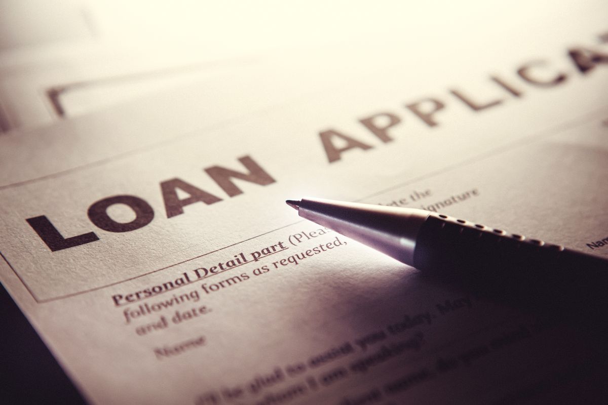 Picture of a loan application form.
