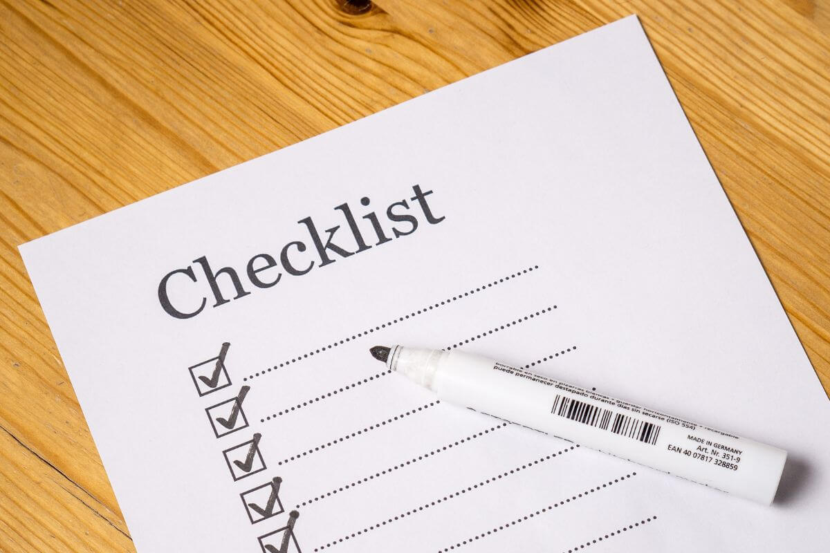 The picture tells about a piece of paper with notes and a marker which refers to taking inventory of valuable belongings to help you recover costs more easily after a disaster strikes.