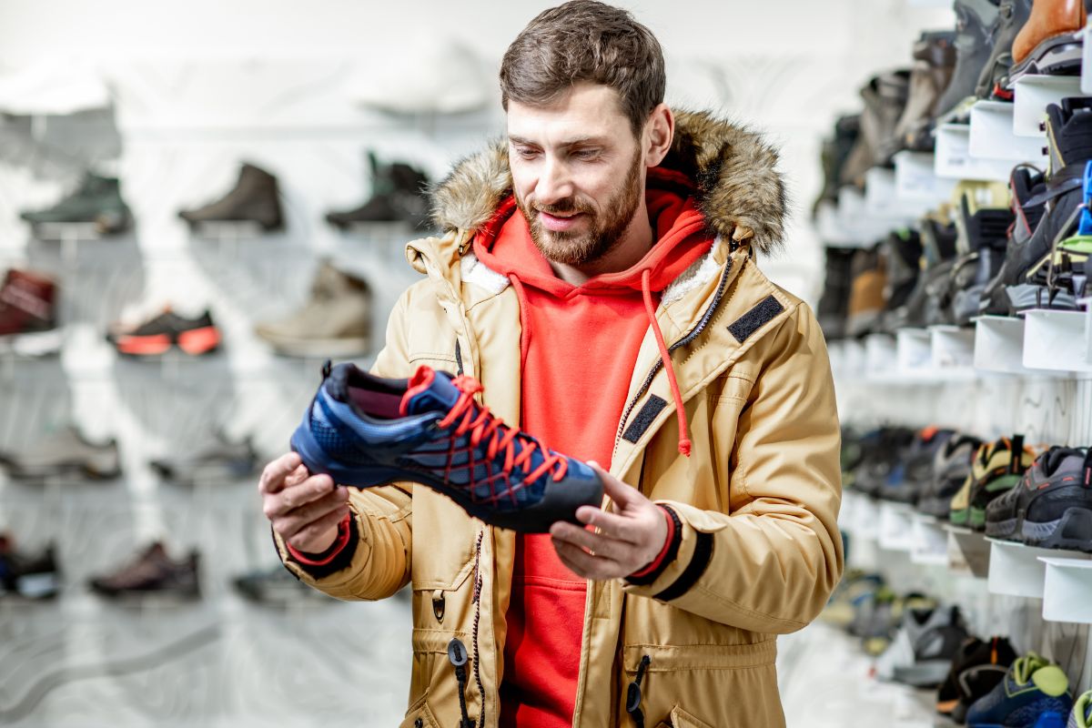 A man buying a quality shoe.