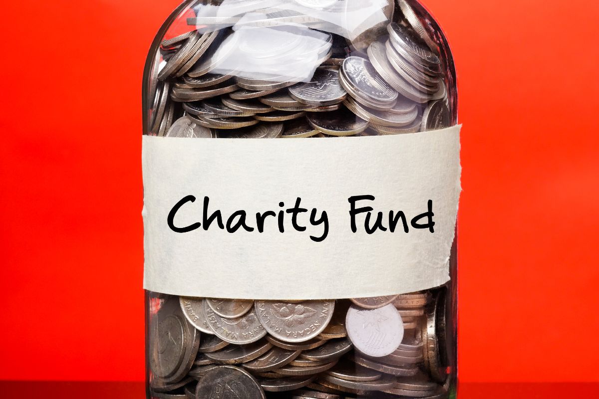 The photo of the charity fund.