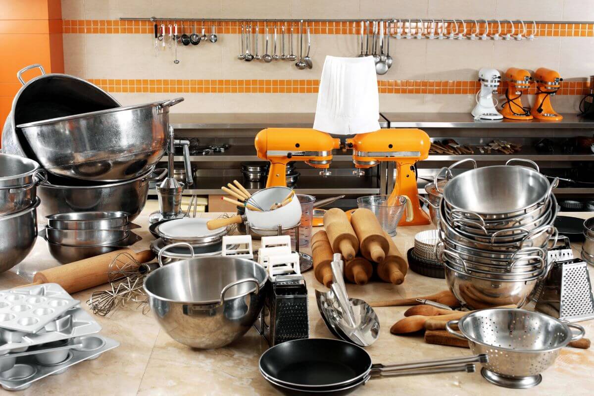 The picture tells about duplicate kitchen utensils, letting go of them frees up valuable drawer space and makes cooking easier.