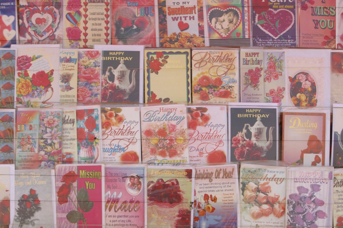 Photo of greeting cards.