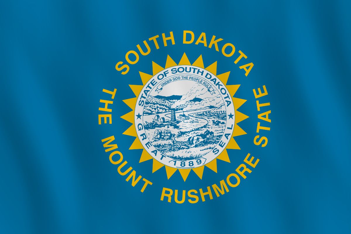 A South Dakota flag.