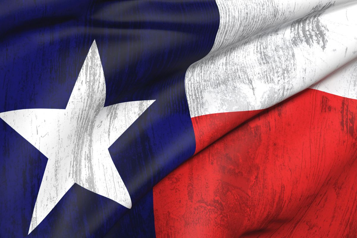 A Texas flag.