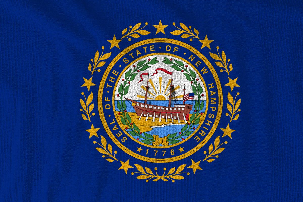 Photo of a New Hampshire flag.