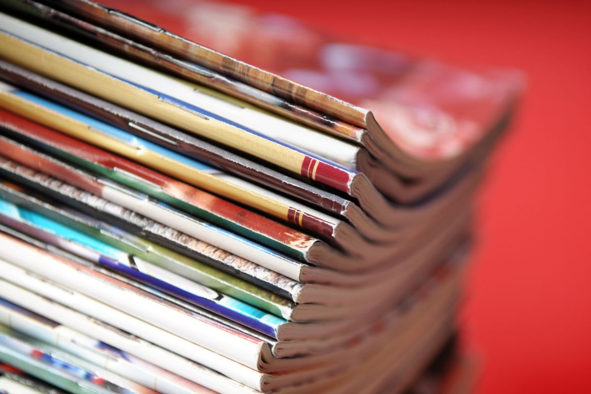Picture of old magazines.