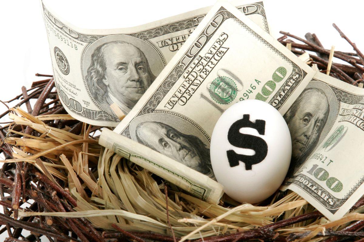 Image of the nest with money.