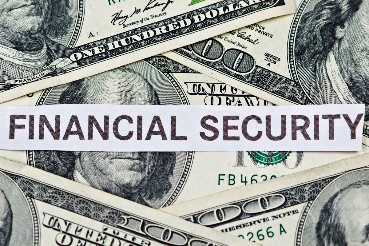 Image of money and financial wording on a paper.