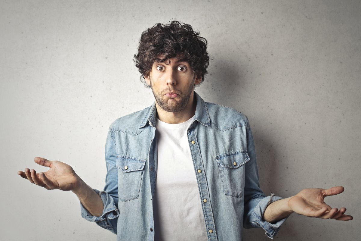 Image of a man wondering.