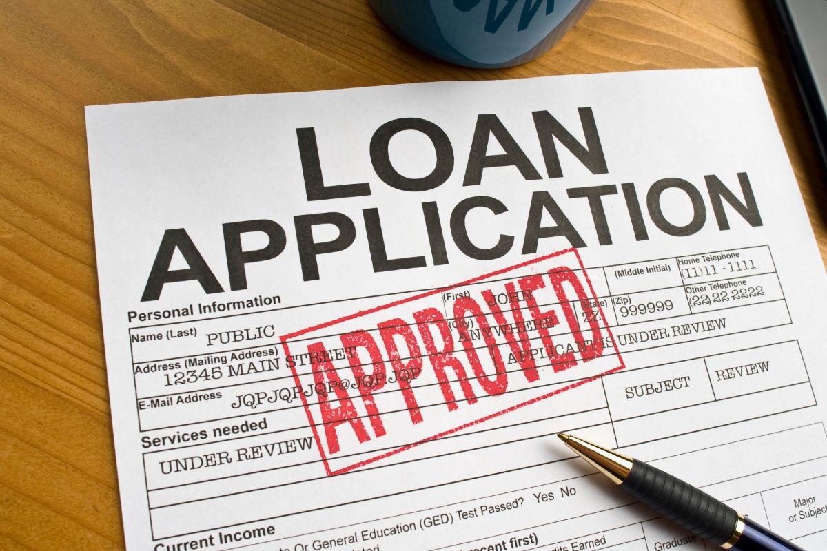 Image of an approved loan application form.