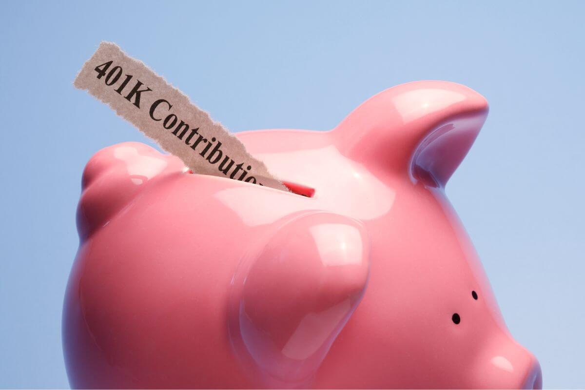 The image shows a piggy bank and a piece of paper with notes referring to temporarily pausing retirement contributions to increase cash flow to help you cover essentials without borrowing or dipping into savings.