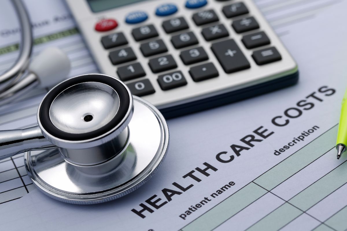 The picture shows a healthcare cost form.