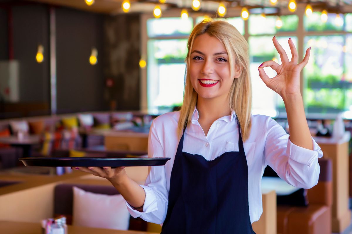 Photo of a waitress.