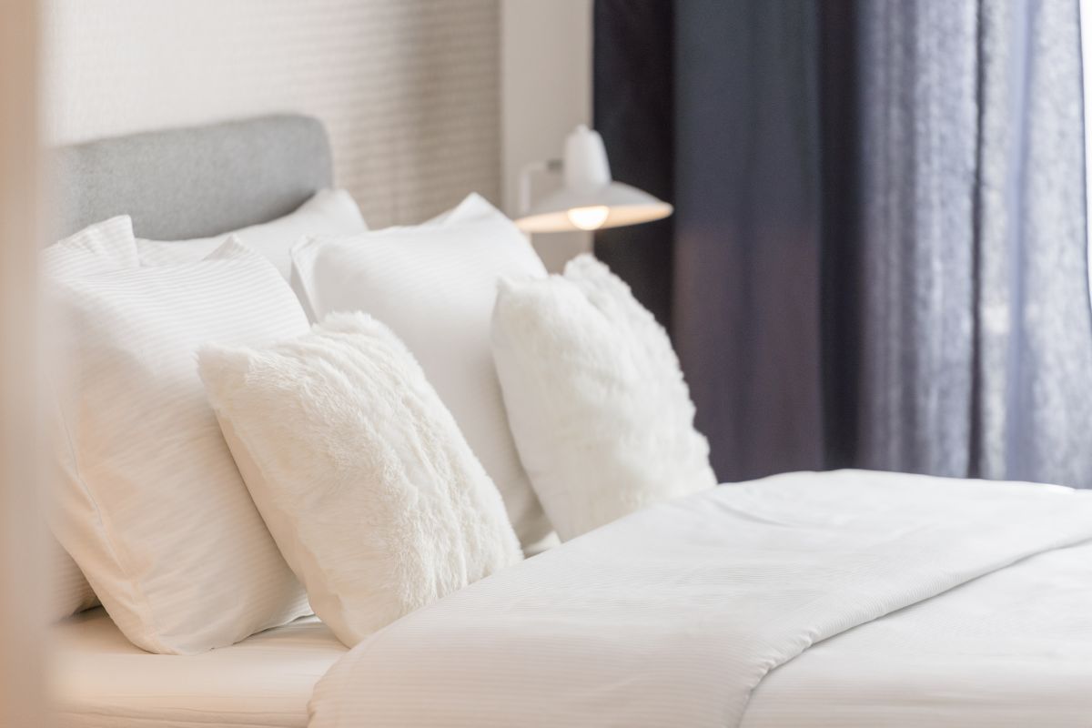 The photo shows a room for rent.