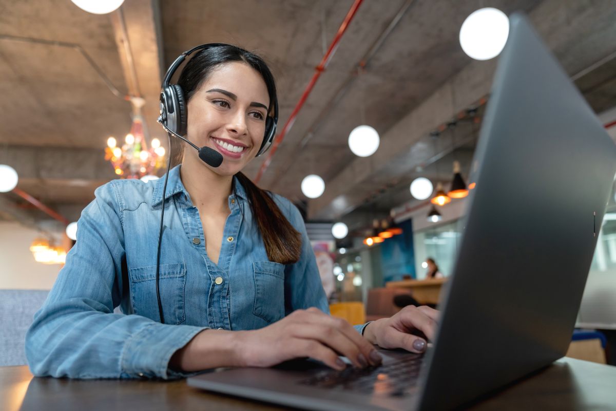 Picture of a woman working a side hustle.