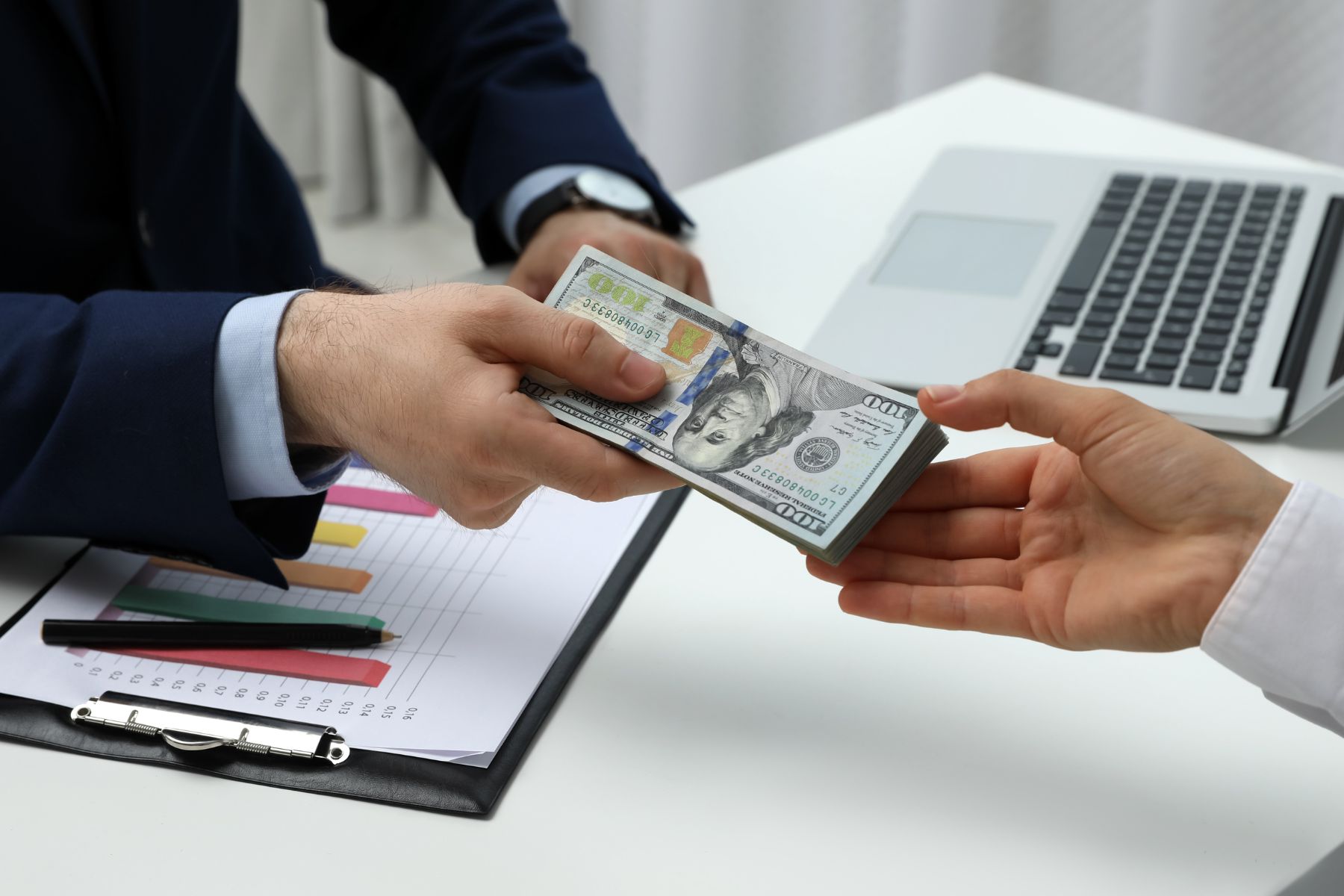 The image shows borrowing large money.