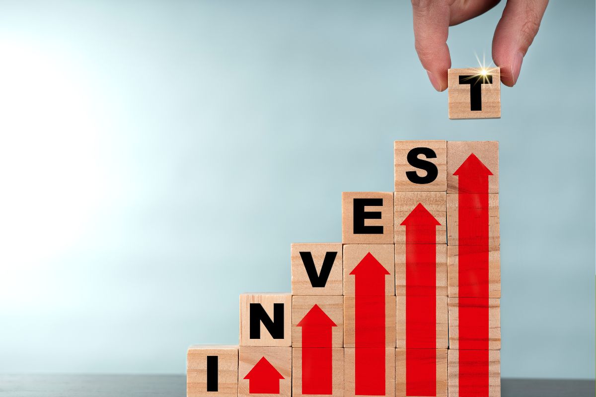 The photo shows Invest wording.