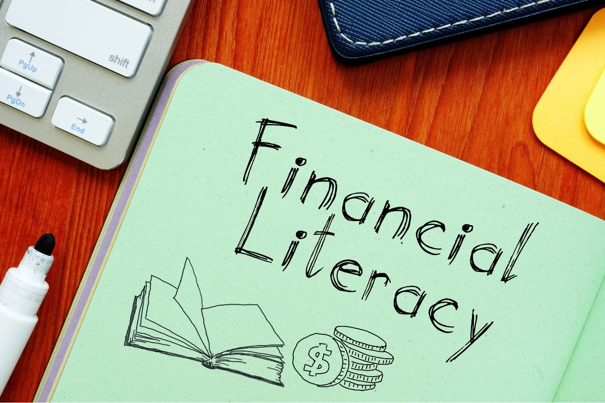 Image of a paper with financial literacy wording.
