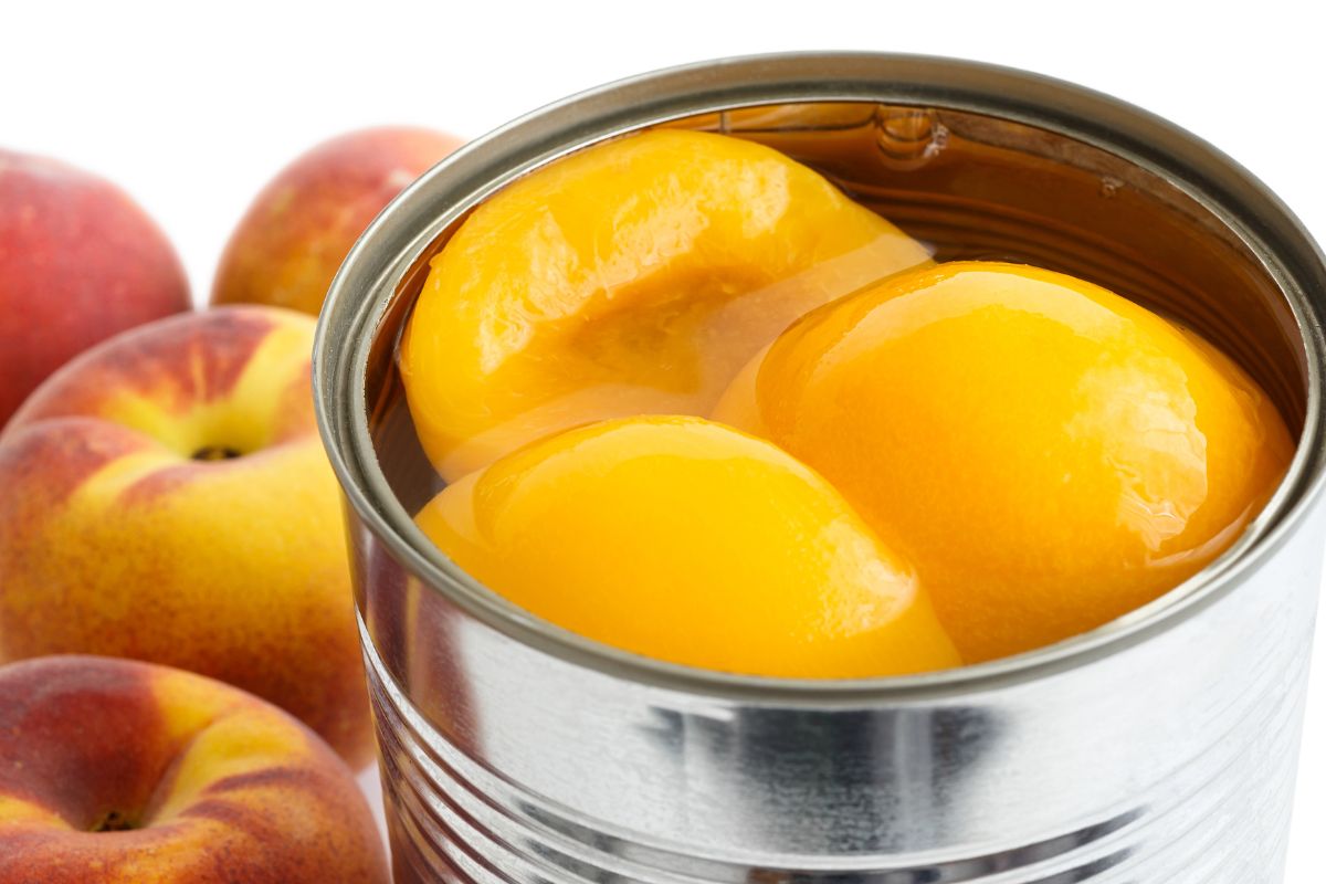 Picture of canned fruits.