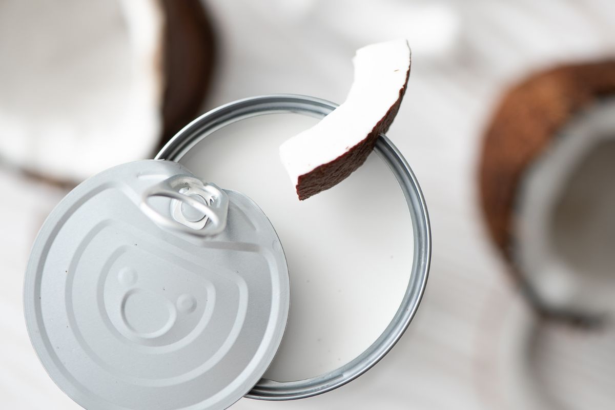Photo of canned coconut milk.