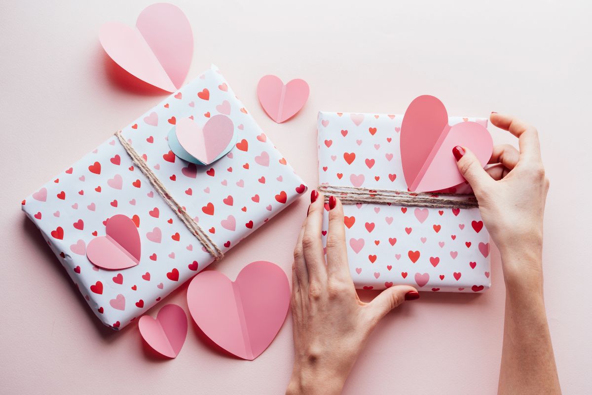 Image of a woman making a DIY gift.