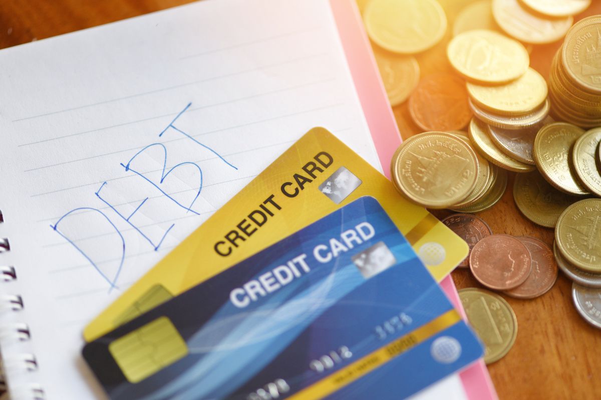 The image shows credit card debt.