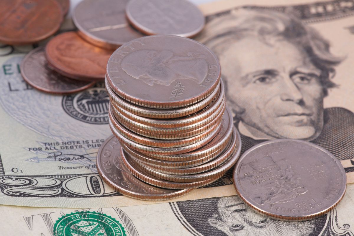 Image of spare change to save.