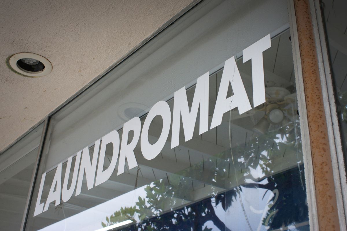 Picture of a laundromat business shop.