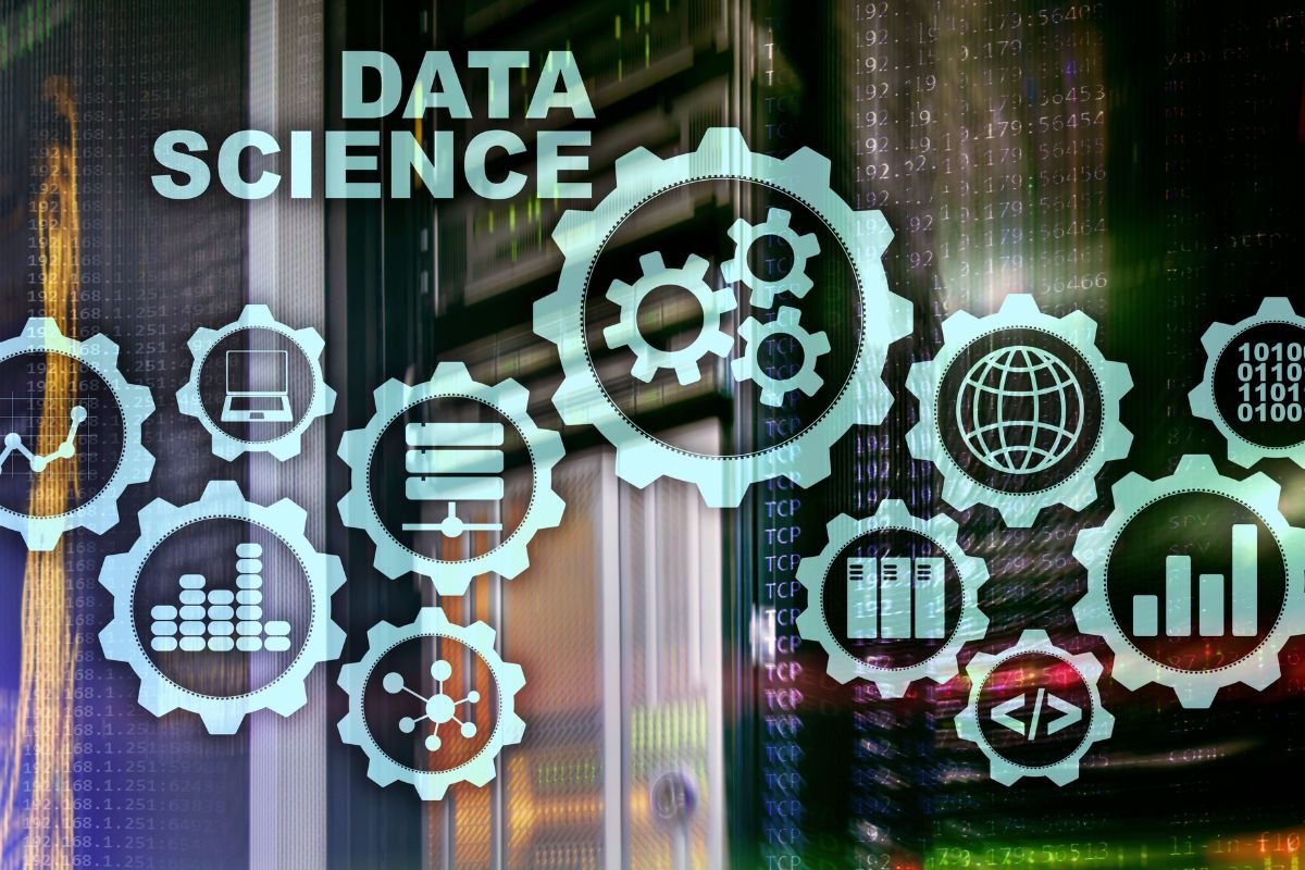 The photo shows the data science concept.