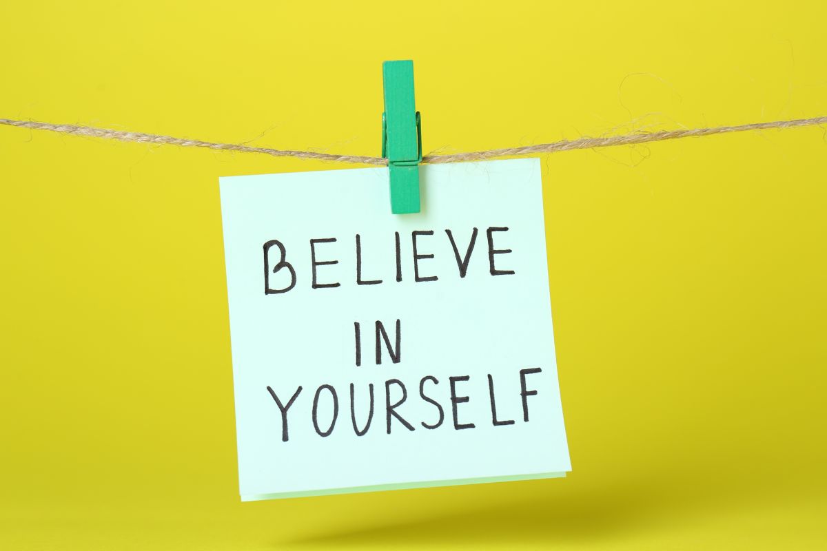 The image of a paper with affirmation.
