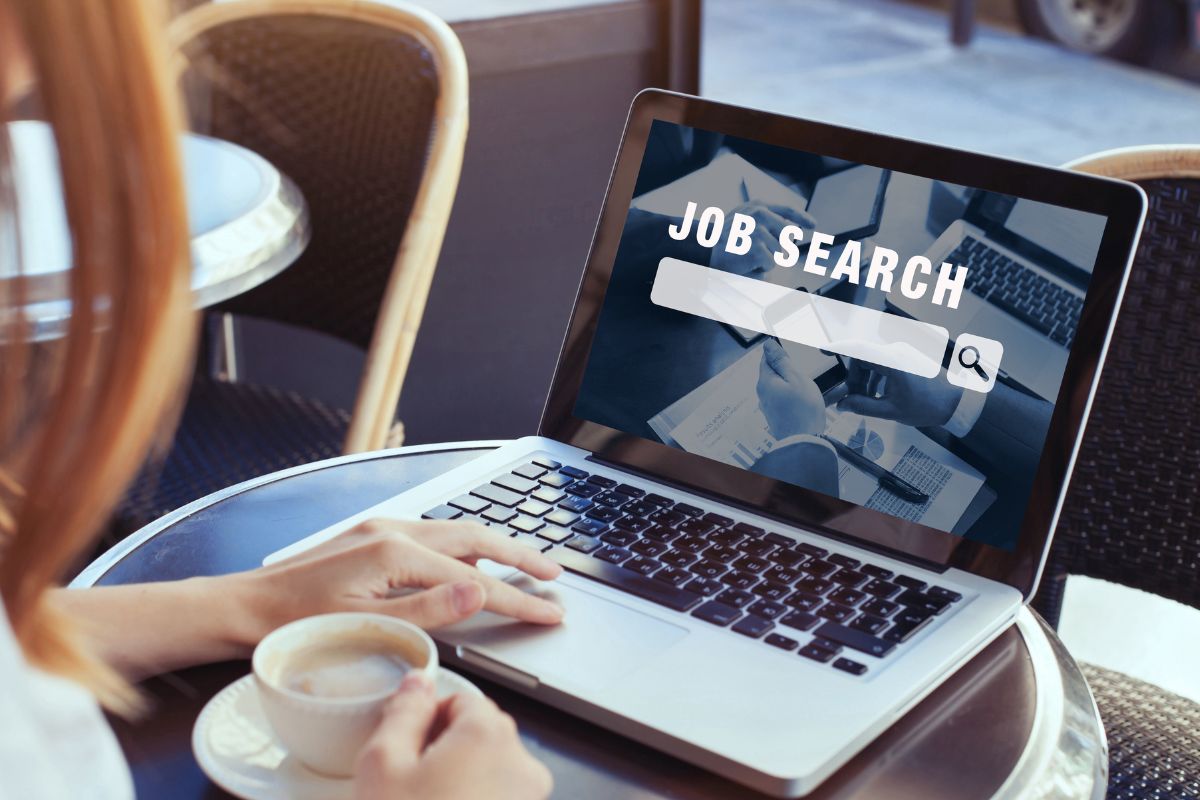 Image of a woman job searching.