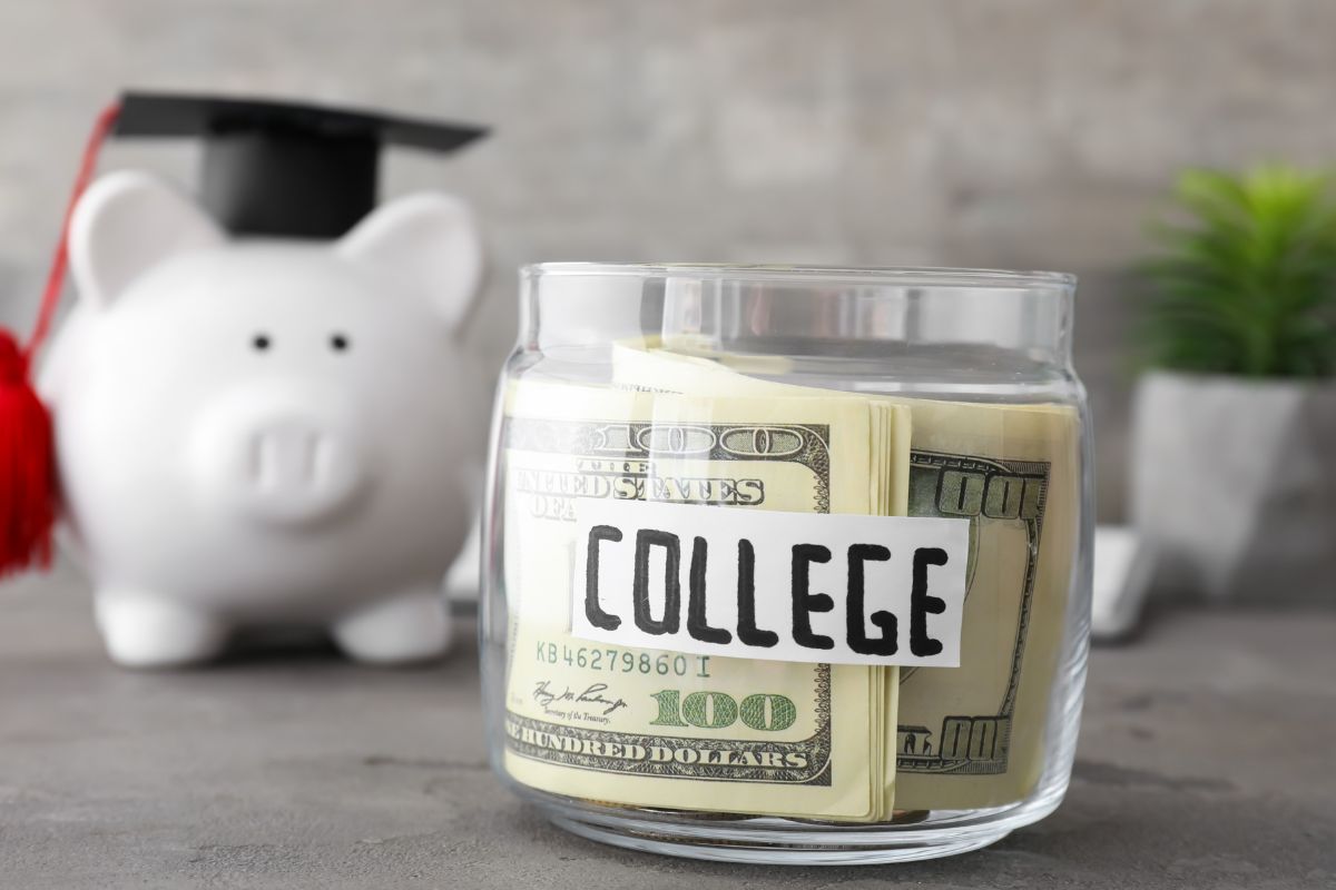 The picture shows college tuition.