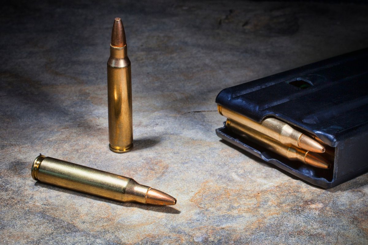 The picture shows ammo on the ground which refers to paying ammo in cash helps keep spending in check while making sure you get what you need.