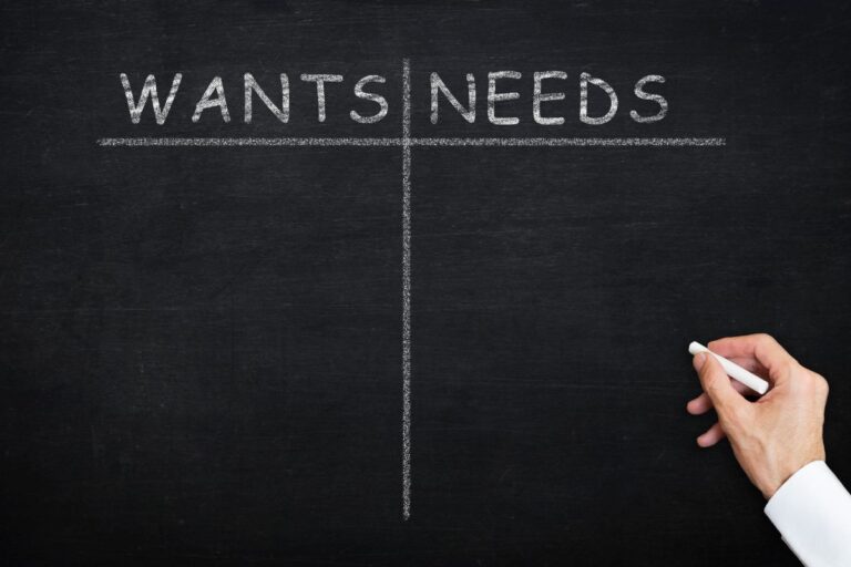 Featured image for MSN - needs vs. wants.