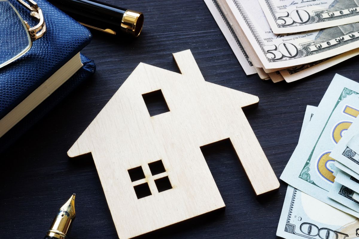 The picture of money for housing.
