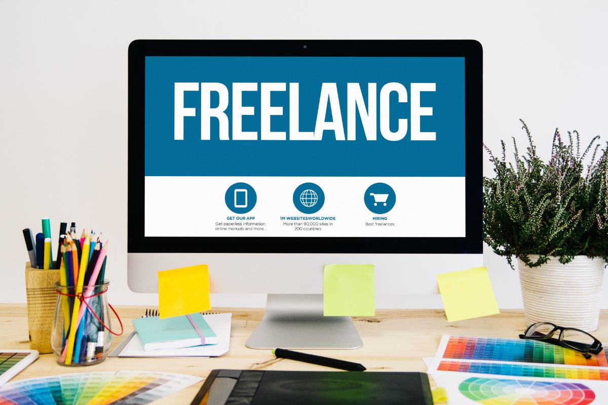 An image of a monitor with a freelance screen display.