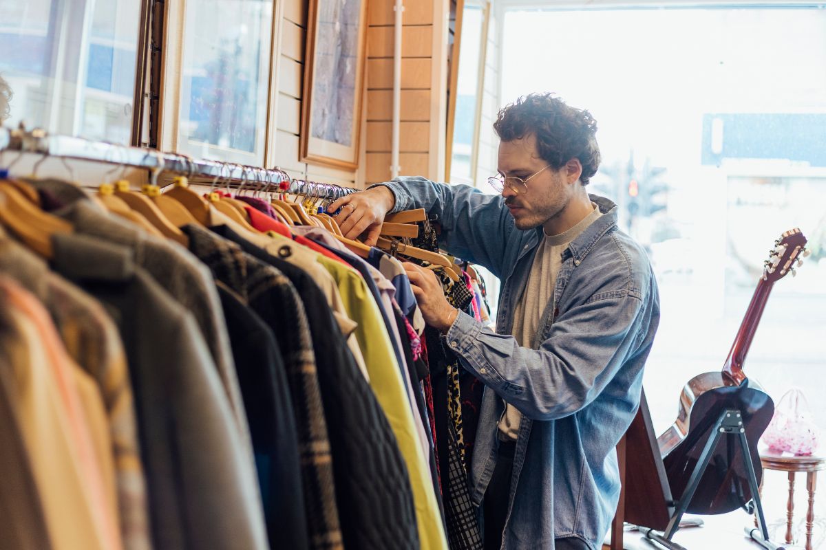 Image of a man living below his means.