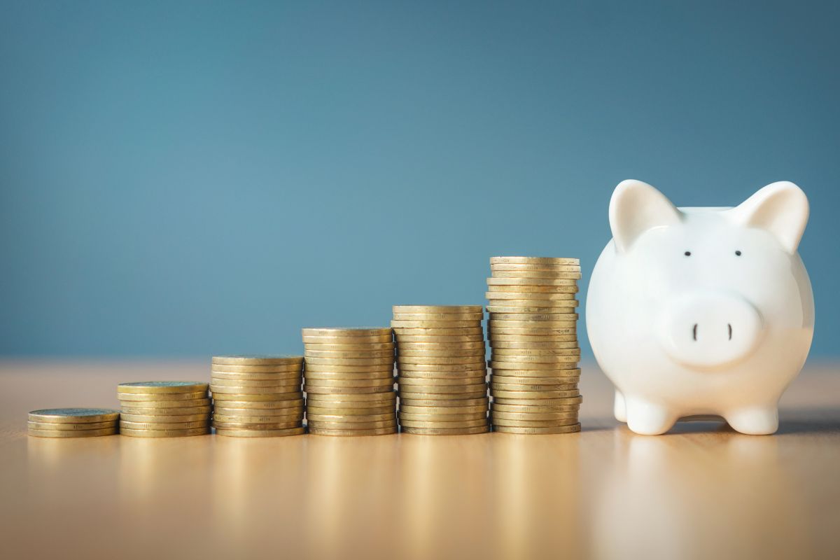 The photo shows savings.